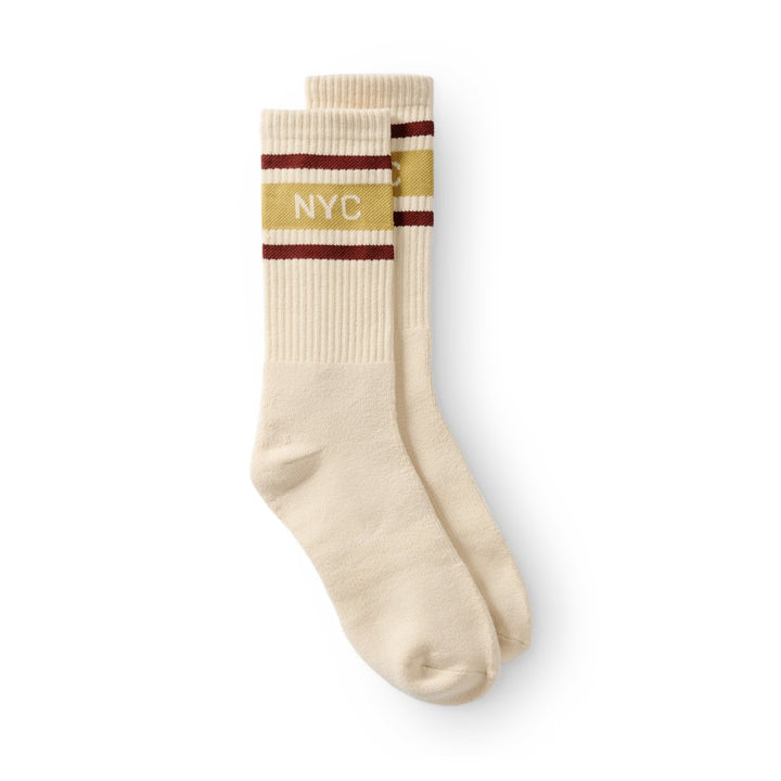 West NYC Varsity Bar Sock Sail/Burgundy/Mustard - 10051926 - West NYC