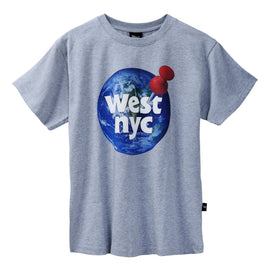 West NYC World Pin Tee Shirt Grey - 10044352 - West NYC