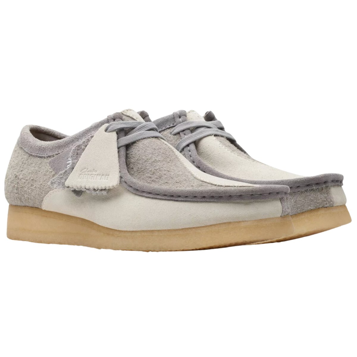 Clarks Wallabee Grey Off White 8.5