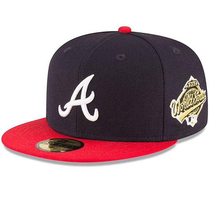 NEW ERA 59-FIFTY ATLANTA BRAVES 1995 WORLD SERIES FITTED-6 1/2-NAVY-7723728-West NYC